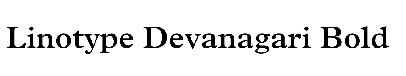 Linotype Devanagari Bold